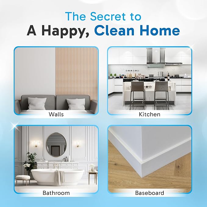 (25 Pack) Extra Durable Eraser Sponge - Extra Thick, Long Lasting, Premium Melamine Sponges in Bulk - Multi-Purpose Power Scrubber - Bathroom, Kitchen, Floor, Bathtub, Toilet, Baseboard, Wall Cleaner