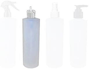 Perfume Studio 4oz Flip Top Bottles - Pack of 8 Dispenser Bottles Made from Strong HDPE Material - 24/410 Neck Size (White FLIP TOP Dispenser)