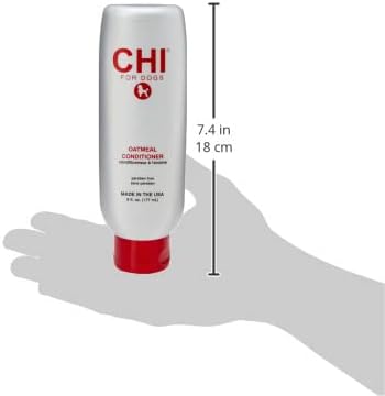 CHI for Dogs Oatmeal Conditioner - Best Moisturizing Formula for Dry Skin - Dog Conditioner with Soothing Ingredients - Paraben and Sulfate Free - pH Balanced - Made in USA, 6 Fl Oz