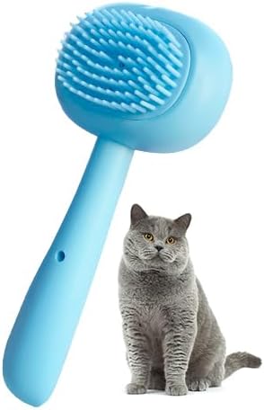 Dog & Cat Grooming Brush: Soft Shampoo Dispenser for Bathing, Deep Cleaning Supplies for Short and Long Hair Pets