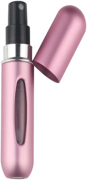 Portable Perfume Storage Bottle Refillable atomizer spray compact travel size up to 70 sprays easy refill fine mist TSA approved leak proof (Pink)