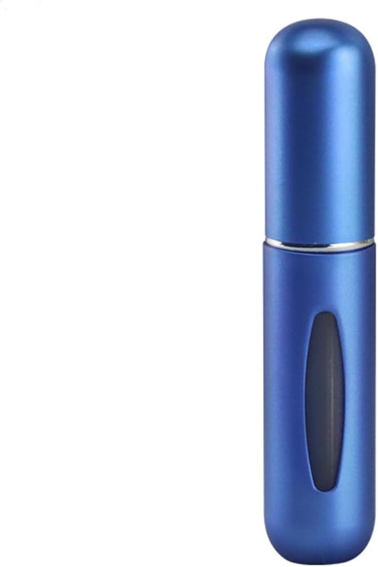 Portable Perfume Storage Bottle Refillable atomizer spray compact travel size up to 70 sprays easy refill fine mist TSA approved leak proof (Blue)