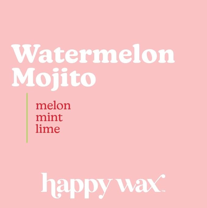 Happy Wax Watermelon Mojito Scented Bear Wax Melts - Natural Strong Scented Summer Wax Melts Infused w/Essential Oils - Non Toxic Wax Melt & Pet Safe Wax Melts - (4 oz Tin)