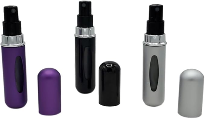 Portable Perfume Storage Bottle Refillable atomizer spray compact travel size up to 70 sprays easy refill fine mist TSA approved leak proof (Gold)