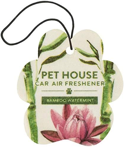 One Fur All Pet House & Car Freshener - Bamboo Watermint/Med Sea Pack of 4 - Non-Toxic, Pet-Friendly Odor Eliminator For Small Spaces & Car - Hanging Air Freshener