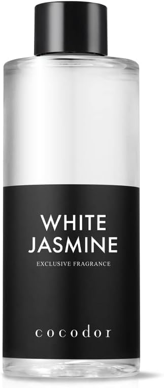 Cocod'or COCODOR Reed Diffuser Oil Refill/White Jasmine /6.7oz / 1 Pack/Aromatherapy, Home Fragrance, Scented Oils, Oils for Reed Diffuser, Bathroom Home Decor