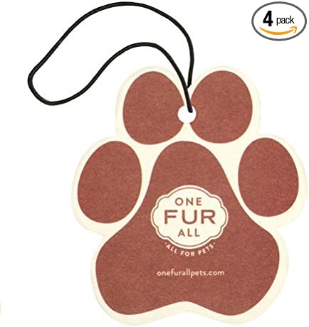 Pet House Car Air Freshener by One Fur All, Pack of 4 – Apple Cider - Non-Toxic Auto Air Freshener, Pet Odor Eliminating Air Freshener for Car, Ideal for Small Spaces, Dye Free Dog Car Air Freshener