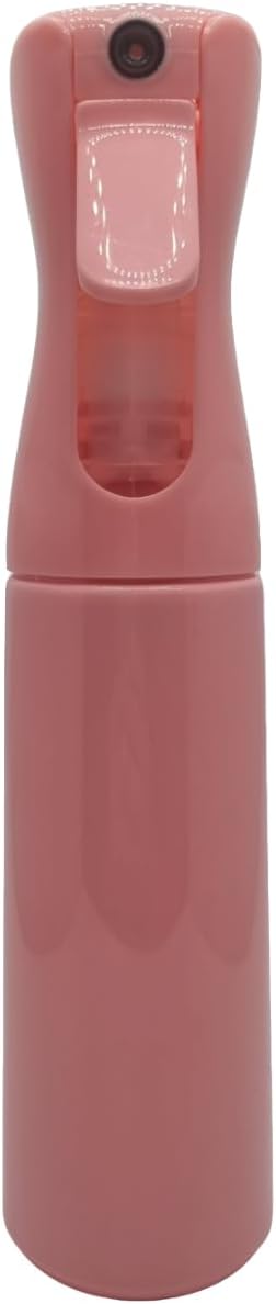 Continuous Fine Mist Spray Bottle for Hair (10.1oz / 300ml) – Ultra Fine Sprayer for Hair-Styling, Barber, Cleaning, Plants, Pets & Salons - ((Pink))