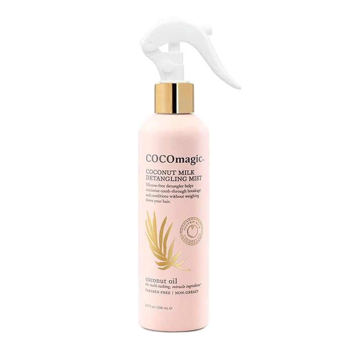 Cocomagic Coconut Milk Detangling Mist | Extra Moisturizing Leave-in Detangler | Restore Vibrancy and Boost Shine | Non-Greasy Formula | Paraben Free, Cruelty Free, Made in USA (8 oz)