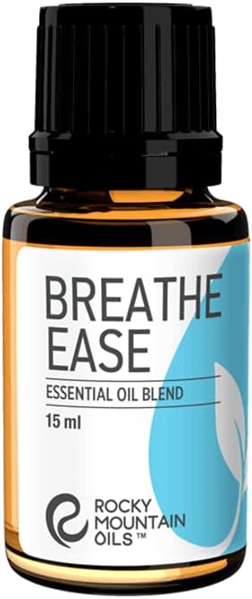 Rocky Mountain Oils Breathe Ease Essential Oil Blend - y Essential Oils for Diffuser, Topical, and Home - Calming and Relief Blend - 15ml