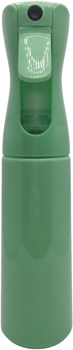 Continuous Fine Mist Spray Bottle for Hair (10.1oz / 300ml) – Ultra Fine Sprayer for Hair-Styling, Barber, Cleaning, Plants, Pets & Salons - ((Green))