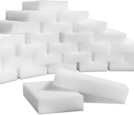 SmilePowo 100 Pack Magic Cleaning Sponges Eraser,Multi-Functional Premium Melamine Sponge Foam Cleaning Pads,Dish,Household Cleaning Sponge for Kitchen,Furniture,Bathroom(Universal Cleaner)