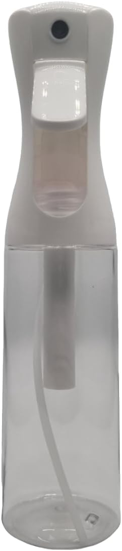 Continuous Fine Mist Spray Bottle for Hair (10.1oz / 300ml) – Ultra Fine Sprayer for Hair-Styling, Barber, Cleaning, Plants, Pets & Salons - ((Transparent))
