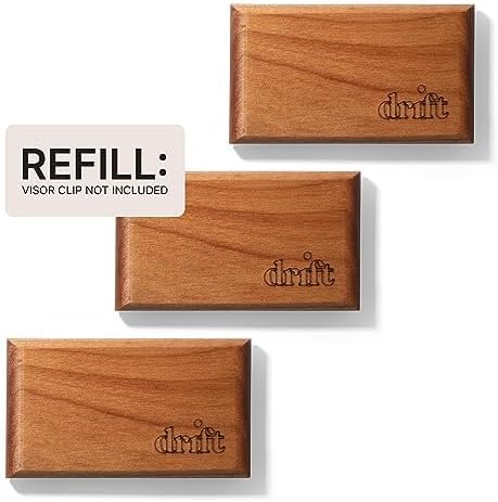 Drift Car Air Freshener - The Original Wood Air Freshener - Car Odor Eliminator - Long Lasting Scent - Metal Clip - Essential Oils - Clean Ingredients - Cabana Scent 3 Pack Refill - NO CLIP INCLUDED