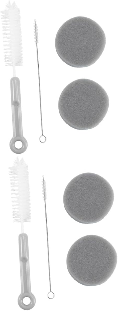 2sets Pet Water Bowl Feeder Cleaning Tools for Cats and Dogs Includes Cleaning Brushes and Sponges Essential for Maintaining Pet Hydration and