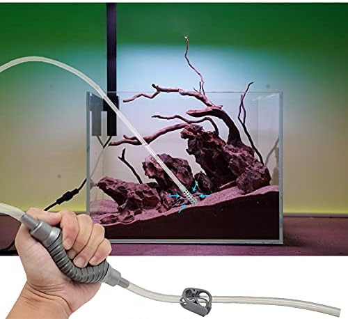 10 Gallon Fish Tank cleaner and Aquarium Water Changer Siphon with a Thinner Water Tubing. Perfect for Cleaning Small Fish Tanks, Gravel Vacuum for Aquarium Kit