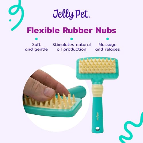 Jelly Pet Deshedding Dog Bath Brush Scrubber for Short Haired Dogs, Dog Deshedding Brush Tool, Bath Brush for Puppy, Pet Shower Scrubber, Shower Supplies, Pet Wash Brush, Puppy Grooming Essential