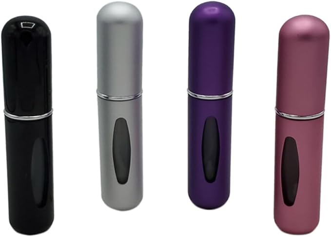 Portable Perfume Storage Bottle Refillable atomizer spray compact travel size up to 70 sprays easy refill fine mist TSA approved leak proof (Purple)
