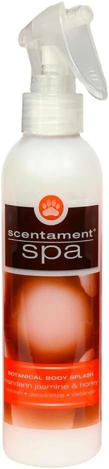 Best Shot Scentament Spa Botanical Body Splash, Detangler Spray, Body Spray for Pets, Cat and Dog Cologne Spray, Mandarin Jasmine Honey, 8 Oz.