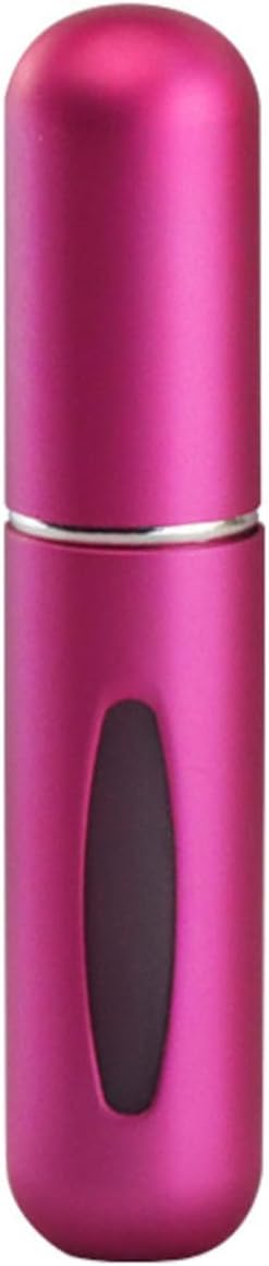 Portable Perfume Storage Bottle Refillable atomizer spray compact travel size up to 70 sprays easy refill fine mist TSA approved leak proof (Rose Red)