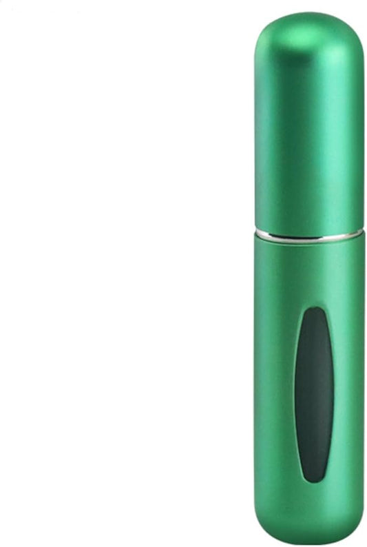 Portable Perfume Storage Bottle Refillable atomizer spray compact travel size up to 70 sprays easy refill fine mist TSA approved leak proof (Green)