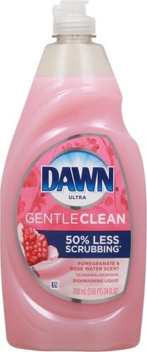 Dawn Ultra Gentle Clean Dishwashing Liquid Dish Soap, Pomegranate & Rose Water Scent, 24 fl oz