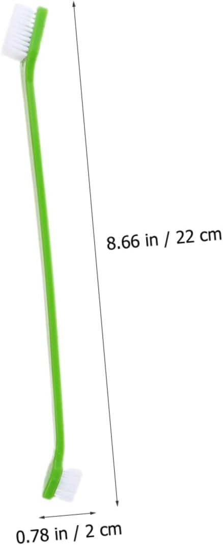 8pcs Dual-Head Dog Toothbrushes Set Soft Bristle Oral Care for Dogs Puppy Toothbrush Ergonomic Handle Dental Hygiene Kit for Small and Large Breeds