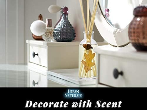 Urban Naturals Spiced Chestnut Reed Diffuser Sticks and Oil Set – Comforting Autumn Scent of Chestnuts, Cinnamon, Clove and Cedar Wood with Real Acorns and Fall Leaves – 3.75 Ounces – Made in The USA