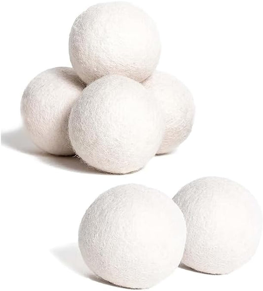 Wool Dryer Balls Laundry Reusable, Lint Remover Washing Balls Reusable Dryer Balls Pet Hair Dryer Ball Lint Remover for Laundry Pet Fur Remover for Laundry Bedding Clothes(Pack of 6)