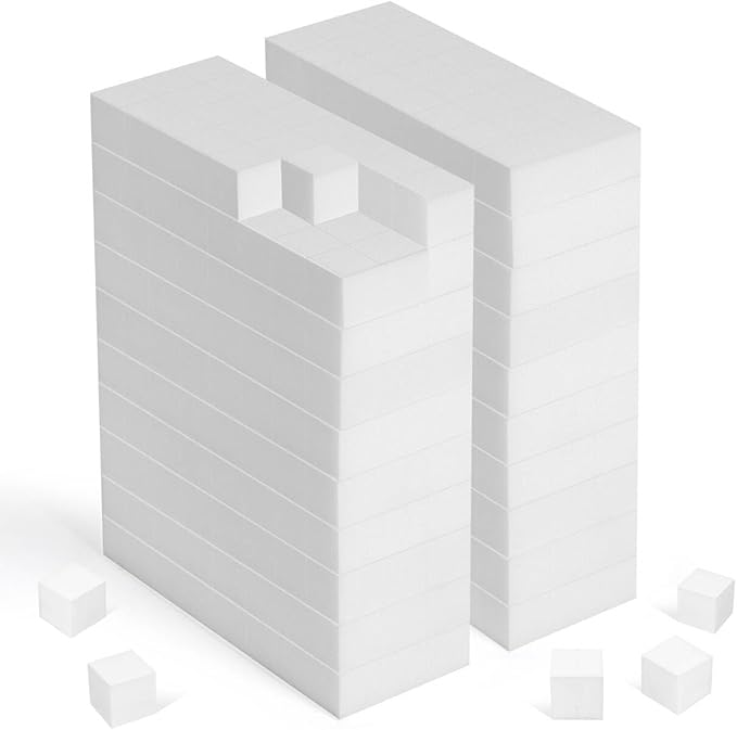 TRENDBOX Melamine Sponges Magic Cleaning Sponges Melamine Foam for Dishes Eraser Sponges for Kitchen (White, 6.3x2.4x0.7 Inch (Pack of 20))