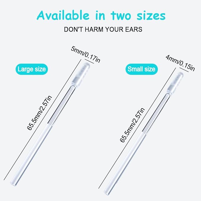 Ear Wax Stick 24 Pcs 2025 New Reusable Sticky Soft Head Ear Swabs, Adhesive Ear Wax Removal Tools, Ear Cleaning Tools Ear Curette for Kids & Adults (Small)