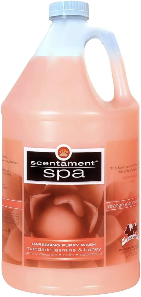 Best Shot Scentament Spa Caressing Puppy Wash, Mandarin Jasmine Honey, 1 Gallon