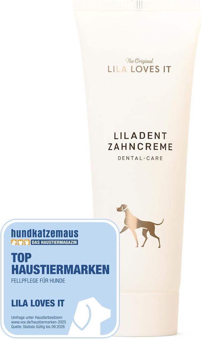Toothpaste for Dogs - Natural Tooth Cleaning with Coconut Oil, Turmeric & Papaya Extract, Gentle & Effective, for Plaque, Tartar & Bad Breath, LILADENT Dental-Care Mineral by LILA LOVES IT, 75 ml