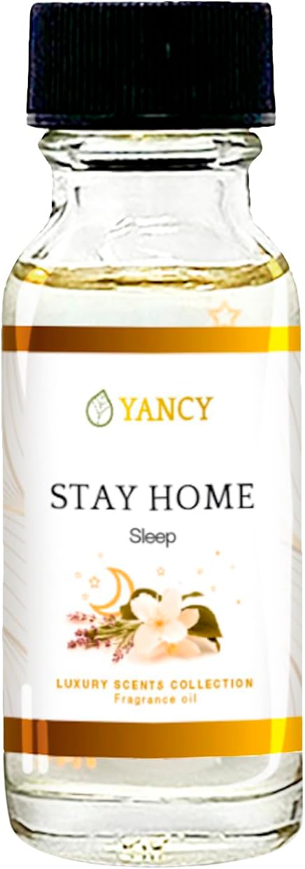 YANCY Stay Home Luxury Collection Fragrance Oil (1/2 oz), Cozy Vanilla and Amber Scent, Perfect for Diffusers, Oil Burners & Aroma Lamps, Comforting Home Scent for Relaxation & Unwinding