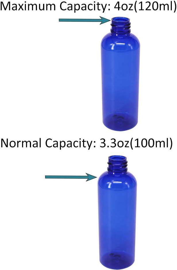 12 Pack 3.3 oz Blue Plastic Spray Bottles For Essential Oils, Perfumes, Cosmetics, Alcohol, Fine Mist Spray Bottle, Cosmetic Spray Bottle, Refillable Liquid Conainters