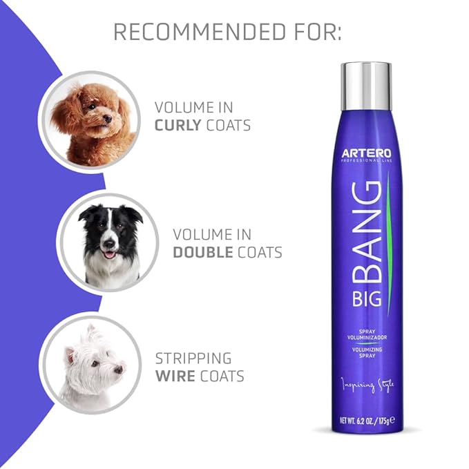 Artero Big Bang Volume Spray 5.07 Oz - Extra Volume for Dogs and Cats
