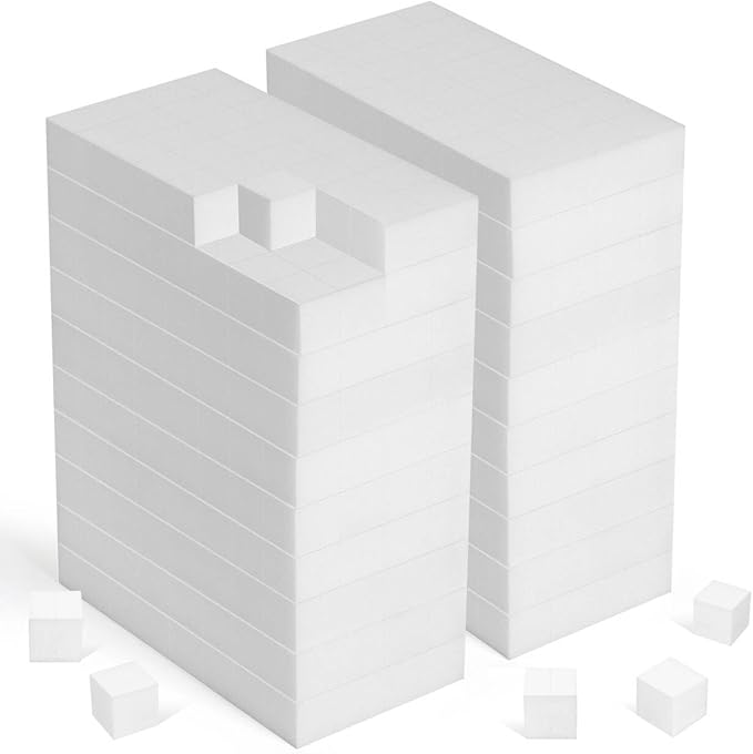 16x8x2cm 20PCS (32 Small Pieces of Each Pack) Melamine Sponge Magic Eraser Sponge in Bulk Small Cleaner Pads Melamine Pads for Dishes Cleaning Eraser for Kitchen, Bathroom, Toilet