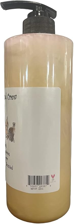 Piggy Poo and Crew Pet Shampoo and Shampoo Scrub Brush (Oatmeal Cherry) - for Pigs Dogs and Other Small Animals