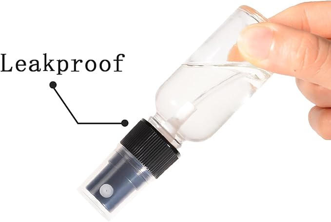 1oz Spray Bottles,Refillable Empty Glass Bottle with Small Fine Mist for Hair,Essential Oil,Plants, Cleaning Solutions(3 Pack)