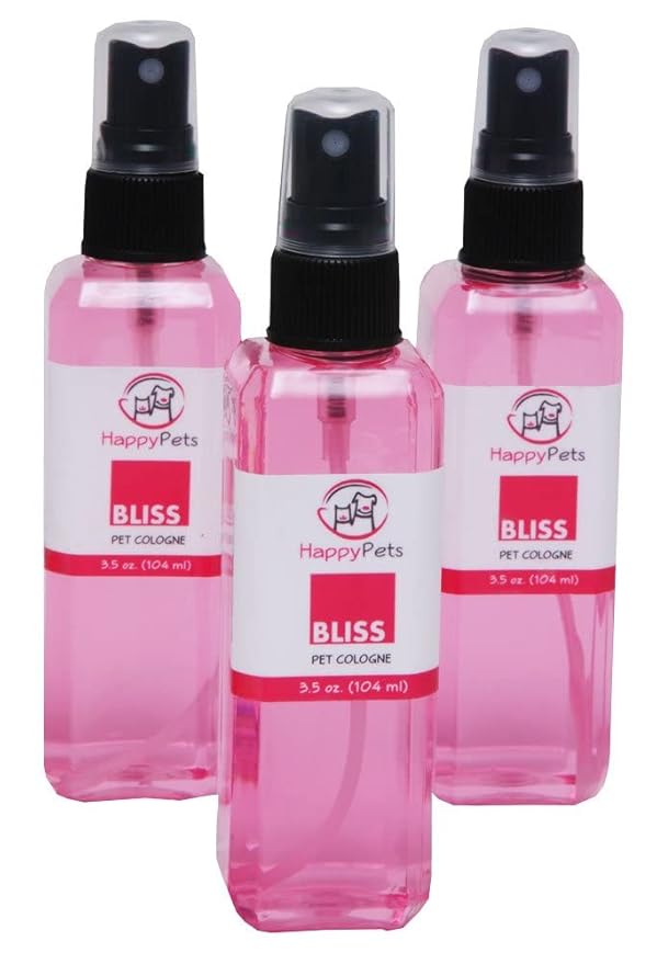 Showseason Happy Pets® Bliss Pet Cologne 4 oz. For Dogs | Long-Lasting Odor Eliminator | Cruelty-Free | Paraben-Free | Biodegradable and Non-Toxic | Made In The USA