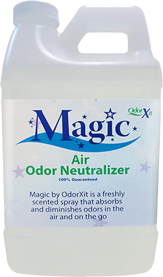 OdorXit Magic Air Odor Neutralizer Spray, Powerful Dog & Cat Urine Odor Neutralizer, Safe Air Refresher for Home, Safe Odor Absorber for Pet, Closet & Any Strong Odor Remover, 64oz
