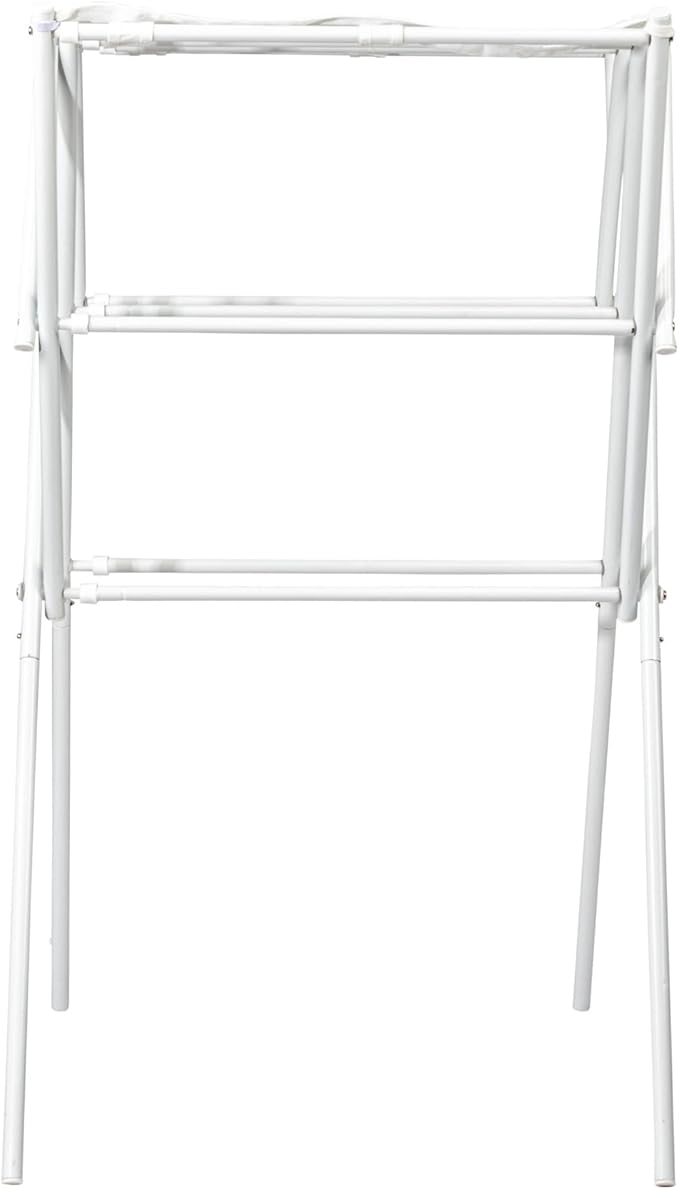 Household Essentials Clothes Drying Rack, Foldable, Expandable and Collapsible Laundry Drying Rack, White