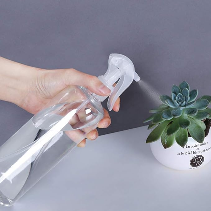 HEMOTON 3 Pcs Plastic Spray Bottle Empty Mist Spray Bottle Trigger Sprayer Leak Proof Refillable Atomizers for Hair Salons Household Cleaners