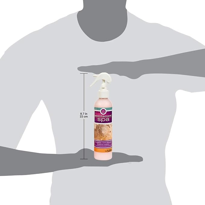 Best Shot Scentament Spa Botanical Body Splash, Detangler Spray, Body Spray for Pets, Cat and Dog Cologne Spray, Tropical Breeze, 8 Oz.