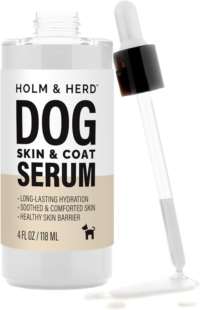 Holm & Herd Oatmeal Honey Dog Care Gift Bundle – 3 Piece Grooming Set with Bubble Bath Shampoo, Deodorizing Spray & Serum – Soothing Dog Gift for Sensitive Skin (Oatmeal Honey)