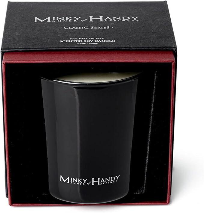 Highly Scented Soy Candles - Tobacco Oud Sandalwood Cedar - Large 2 Wick Black Jar Candle - Clean Burn - Gifts for Men and Women - 10oz