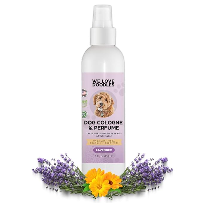 We Love Doodles Dog Cologne & Perfume, (Lavender and Fresh Cotton) Bundle - Deodorizing, Organic, Made In USA - Long Lasting After Bath Deodorant - Freshener For Smelly Dogs - Odor Eliminator Spray
