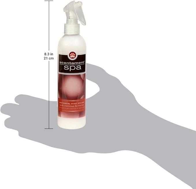 Best Shot Scentament Spa Botanical Body Splash, Body Spray Conditioner for Pets, Cat and Dog Cologne Spray, Soft Mimosa Nectar, 8 Oz.
