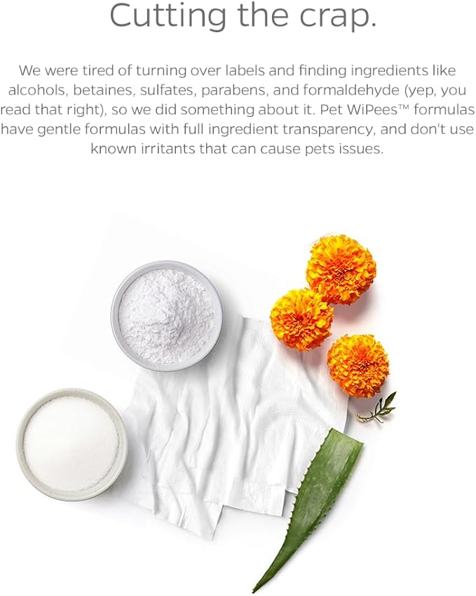 Ear Pet WiPees™ – 100 Ear Wipes for Dogs & Cats, All Natural Dog Ear Wipes for Infection & Itchy Ears, Gentle Cat & Dog Ear Cleaner for Daily Hygiene (Natural, 100ct)