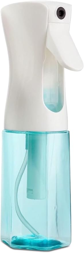 Continuous Mist Spray Bottle – Ultra Fine Mist for Hair Styling, Salon Use, and Versatile Applications – Ideal for Plants, Cleaning, and Travel – 5 oz Sky Blue Octagon Shape Empty Bottle